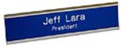 Standard Wall Value Engraved Sign 2"x10" with Holder